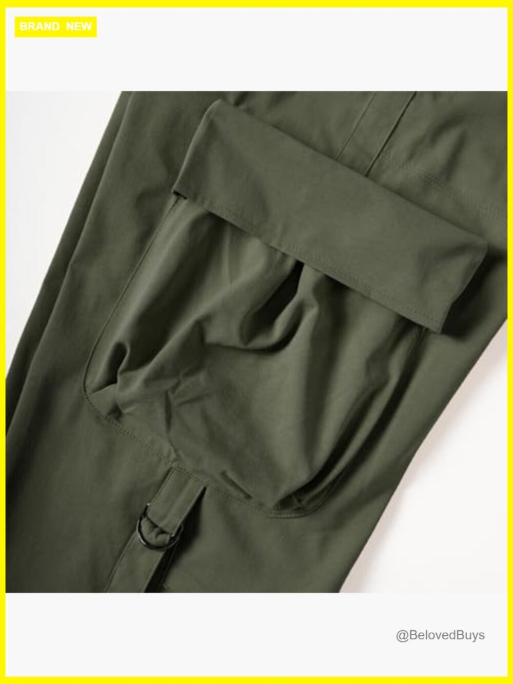 High Waist Cargo Pants Women Wide Leg Multi Pocket Y2K Parachute Trousers - Picture 6 of 7